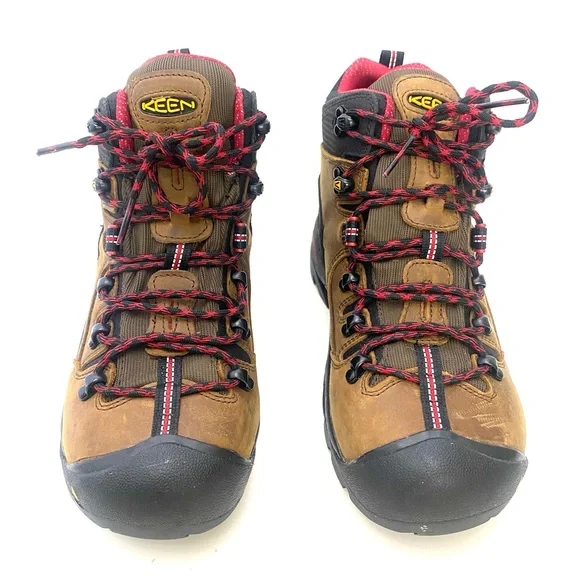 Keen Men's Brown/Ketchup Pittsburgh Steel Toe Work Boot